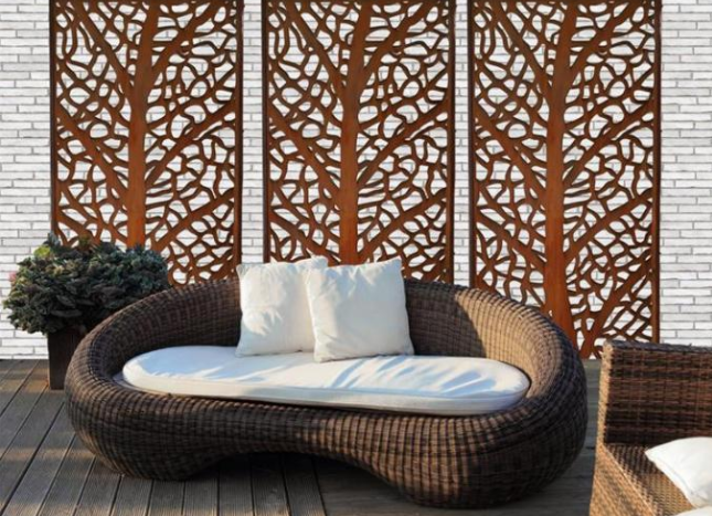 De openluchtcomités van de Muurart laser cut corten steel van het Metaalbeeldhouwwerk