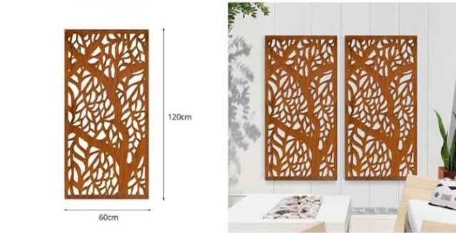 De openluchtcomités van de Muurart laser cut corten steel van het Metaalbeeldhouwwerk