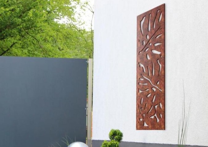 Huis en Tuin van de Muurart corten steel laser cut van het Decoratiemetaal het Schermcomité