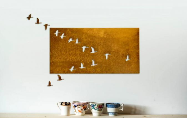 Het industriële van het de Ganzenmetaal van de Huisdecoratie van de Muurcorten van het het Staalmetaal Art. van de de Vogelsmuur