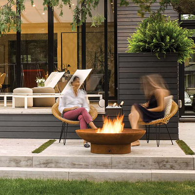 Nieuwe de Brandkuil van Ontwerprusty corten steel metal camping