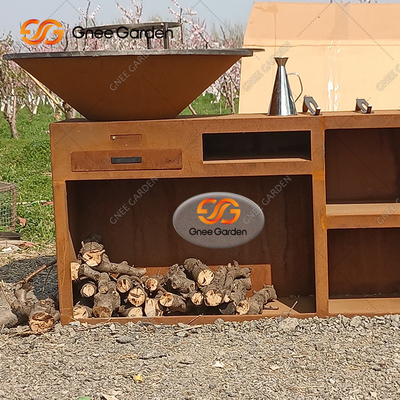 De unieke van de Grillscorten van de Barbecuehoutskool Grill van de het Staalbarbecue voor Openluchtkeuken