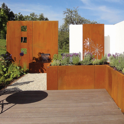 SGS TUV 0.8mm de 2.0mm Geprefabriceerde Corten-Vierkante Kubus van Staalplanters