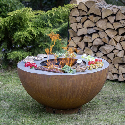 Roestvrije Rookloze Houten het Branden Firepit pre Doorstane Barbecuekoperslager