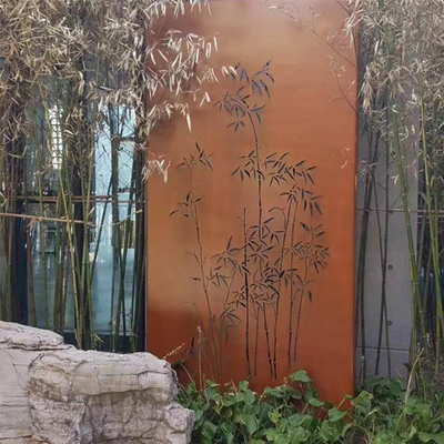 Architecturale kunst Metalen tuinproducten Stevige Cortenstalen tuinschermen