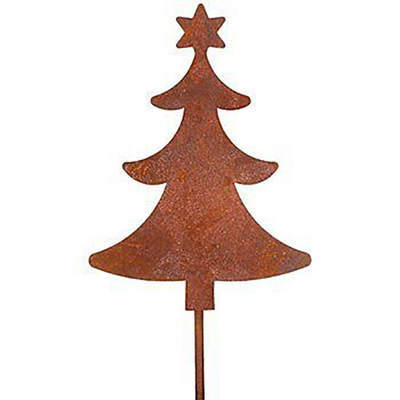 Van de Tuinornamenten van het Corten de Staal Geroeste Metaal Gevormde Decoratie Kerstboom