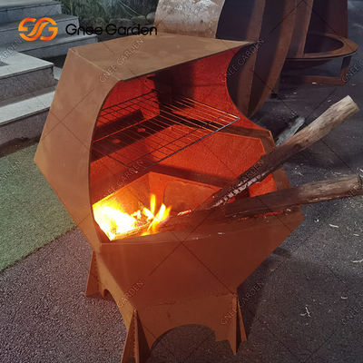 Cortenstaal Outdoor Cooking Houtskoolgrills Voor Barbecue