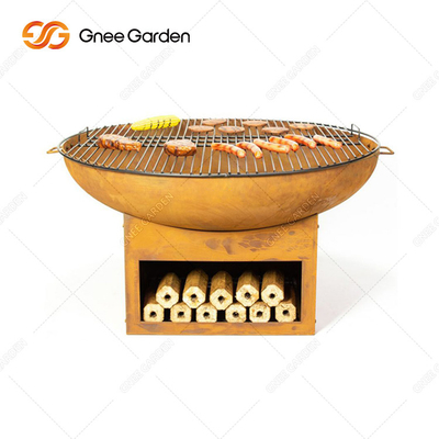 Het Metaal Kamperend Rusty Barbecue Grill van het Cortenstaal voor Openlucht Kokende Groenten