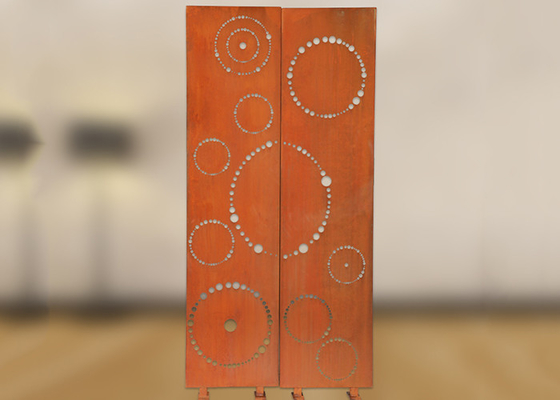 1800x900mm van de Ornamentencorten van de Metaaltuin van de het Staal Decoratief Schermen de Cirkelpatroon