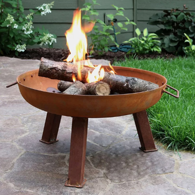Van het Staal Openluchtrusty metal fire pit outdoor van Corten van de Gneetuin Houten de Brandkuil
