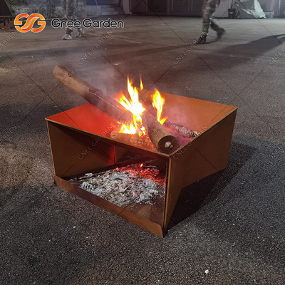 Staal Firepit van tuin het Houten Brandende Corten voor Binnenplaats het Kamperen