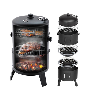 18“ Draagbare de Houtskoolgrill 3 van Hoogte Openlucht Kokende Grills in Multifunctionele 1