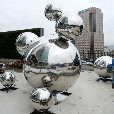 H250cm van het de Spiegelbeeldhouwwerk van de Gebiedtuin het Metaal Modern Beeldhouwwerk Openlucht