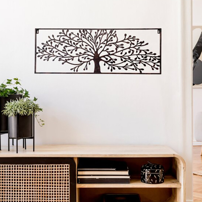 Rechthoekige het Metaalmuur Art Decor Tree Designed Customized van de Gneetuin