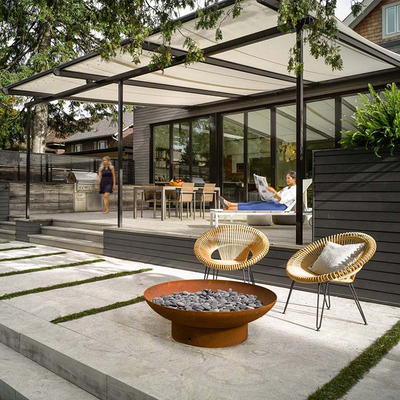 Nieuwe de Brandkuil van Ontwerprusty corten steel metal camping