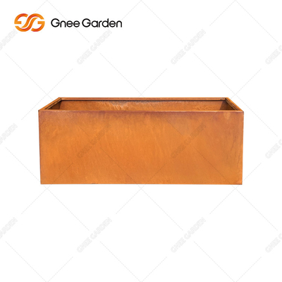 Van het de Planters Rechthoekige Metaal van het Corten Grote Openluchtmetaal Decoratieve de Muurplanter