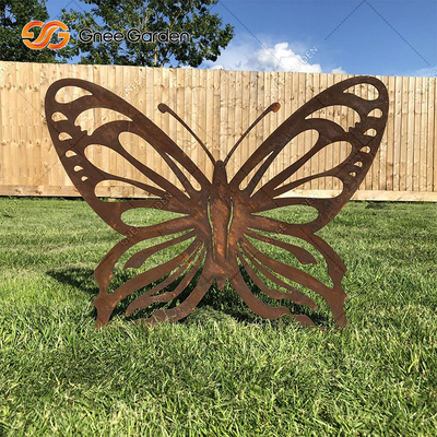 Van de de Laserbesnoeiing van tuinart landscape corten steel ornaments Decoratie van het het Metaal de Dierlijke Patroon