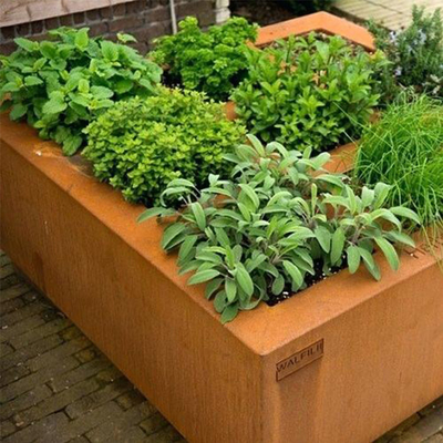 Metaal die Bloem van de Tuin Grote Potten van de Doos de Rechthoekige Openlucht Binnenplanter planten