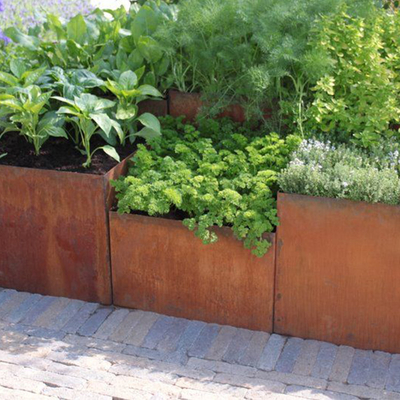 Metaal die Bloem van de Tuin Grote Potten van de Doos de Rechthoekige Openlucht Binnenplanter planten