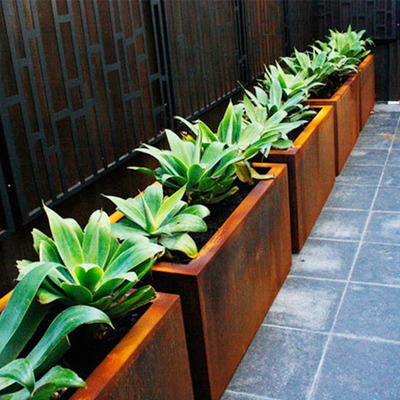 Metaal die Bloem van de Tuin Grote Potten van de Doos de Rechthoekige Openlucht Binnenplanter planten