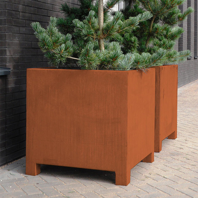 Rechthoekige Corten-van de het Metaaltribune van de Staalplanter de Bloempot