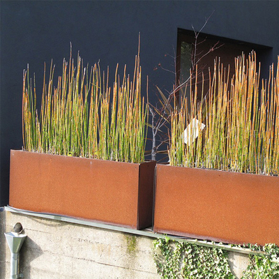 Rechthoekige Corten-van de het Metaaltribune van de Staalplanter de Bloempot