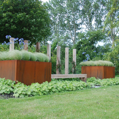 Rechthoekige Corten-van de het Metaaltribune van de Staalplanter de Bloempot