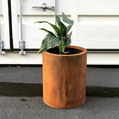 2.010mm Rusty Metal Planter Boxes Garden de Staalfabriekpotten van Decoratiecorten