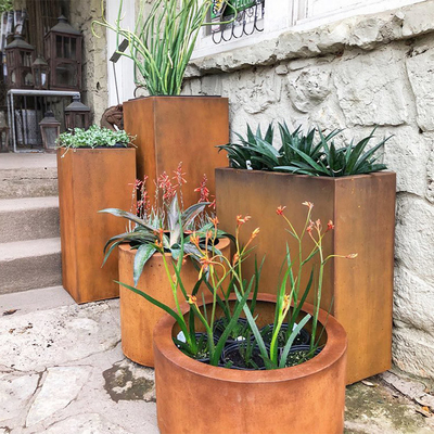 OEM ODM van het Staal Lange Planters van de dienst Populaire Grote Corten de schuringsweerstand