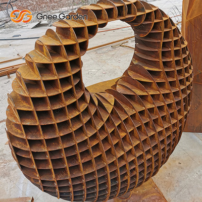 Groot 5.08.0mm Openlucht het Staalbeeldhouwwerk van Corten van het Bronsbeeldhouwwerk Modern Abstract