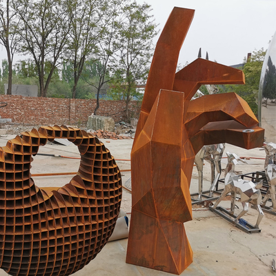 175cm Rusty Metal Garden Ornaments Corten Staalbeeldhouwwerk voor Parkdecoratie