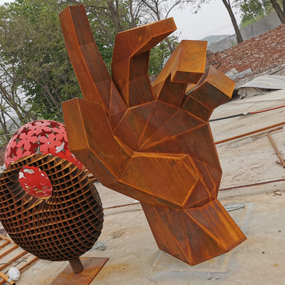 175cm Rusty Metal Garden Ornaments Corten Staalbeeldhouwwerk voor Parkdecoratie