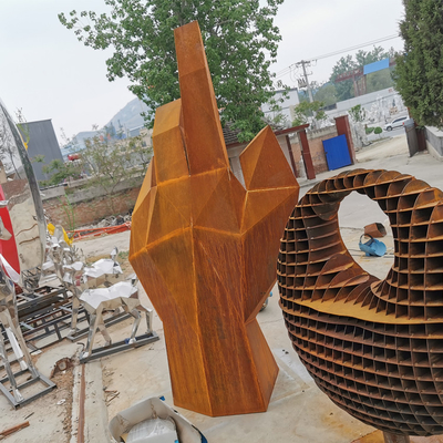 175cm Rusty Metal Garden Ornaments Corten Staalbeeldhouwwerk voor Parkdecoratie