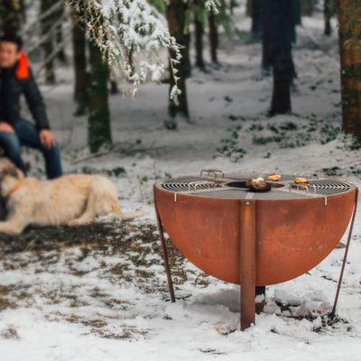 Dia 1000mm Klassieke Corten-Roestvrije Kuil van Pit Bbq Ring Bbq Fire van de Staalbrand