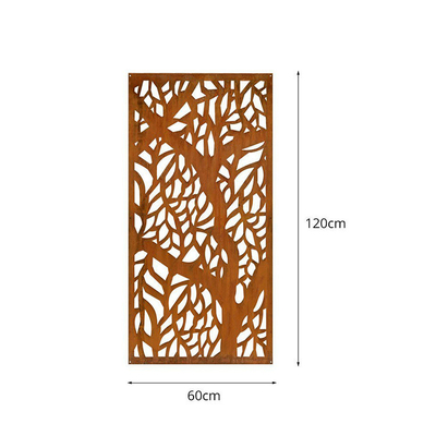 Hoge het Schermcomités van Duurzaamheidsart design corten steel privacy voor Openlucht
