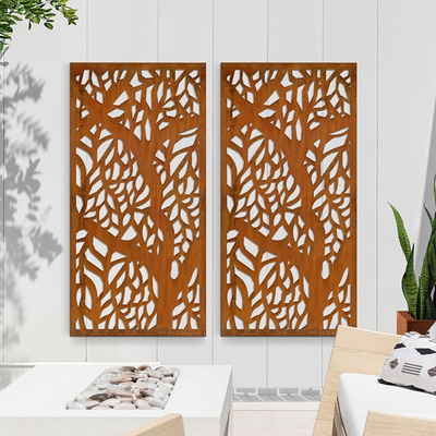 Hoge het Schermcomités van Duurzaamheidsart design corten steel privacy voor Openlucht