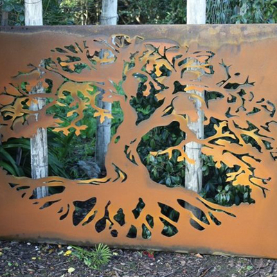 Gepolijst verweringsstaal tuinscherm metalen tuinproducten 3 mm dikte