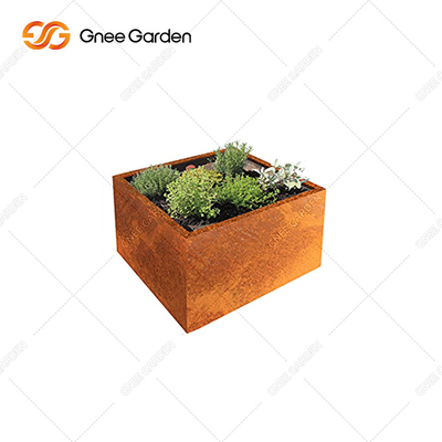 De buiten van de het Staal Vierkante Planter van Tuincorten Klantgerichte RAL Kleuren van de de Doosgrootte