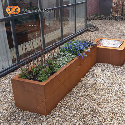 1200*500*600mm Corten de Plantersdozen van het Staal Plantaardige Planters Geroeste Metaal