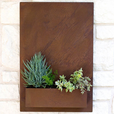 12 ″ X 20 ″ de Verticale Openluchtdoos van de het Staalplanter van de Metaalplanter Rechthoekige