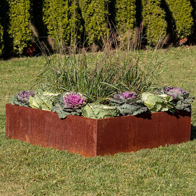 OEM ODM Corten hief het Staal Opgeheven Beddenmetaal het Plantaardige bewijs van de Beddencorrosie op