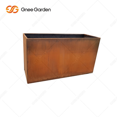 Lengte 300mm1000mm Openlucht het Staal Rechthoekige Planter van Corten van de Metaalplanter