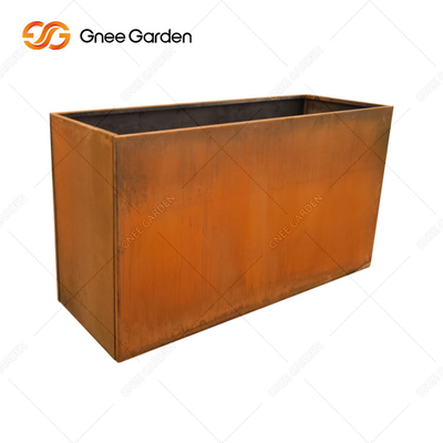 Lengte 300mm1000mm Openlucht het Staal Rechthoekige Planter van Corten van de Metaalplanter