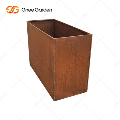 Lengte 300mm1000mm Openlucht het Staal Rechthoekige Planter van Corten van de Metaalplanter