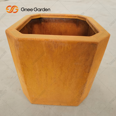 Openlucht van de het Staalplanter van Corten van het Tuinlandschap Bestand de Doos Rustieke Verwering