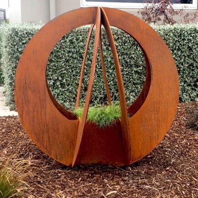 Rusty Red Modern Outdoor Metal-het Staalplanters van Planters Klantgerichte Corten