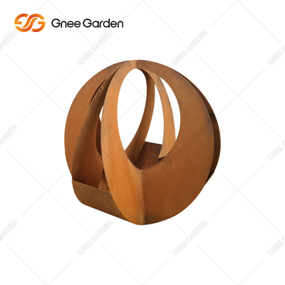De Laser van de douanevorm sneed Geometrisch corten potten 90*25*25cm van de staalbloem