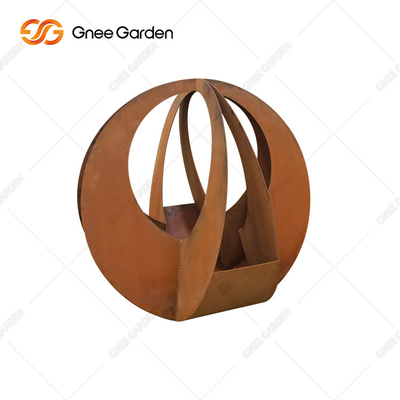 De Laser van de douanevorm sneed Geometrisch corten potten 90*25*25cm van de staalbloem