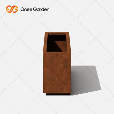 Van de Staalfabriekpotten van het douanemetaal van de het Ontwerp Lange Doos Moderne het Staalplanter van Corten