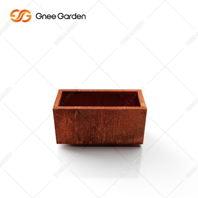 De vierkante van de het Staalplanter van Vorm Kubieke Corten Pot van de het Metaalbloem voor Tuin